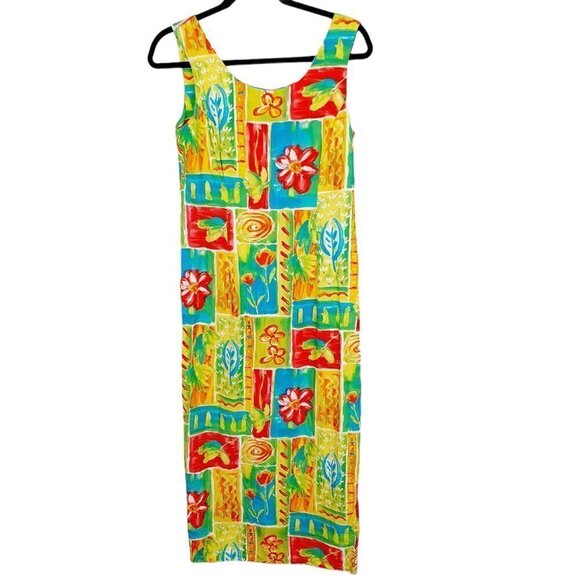 XID Xtreme Island Designs Hawaii sundress bold floral VTG Vintage 6118 XS - Picture 3 of 6